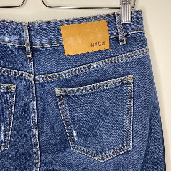 MSGM Milano Made In Italy Two-Toned Straight Leg Jeans - Picture 6 of 9